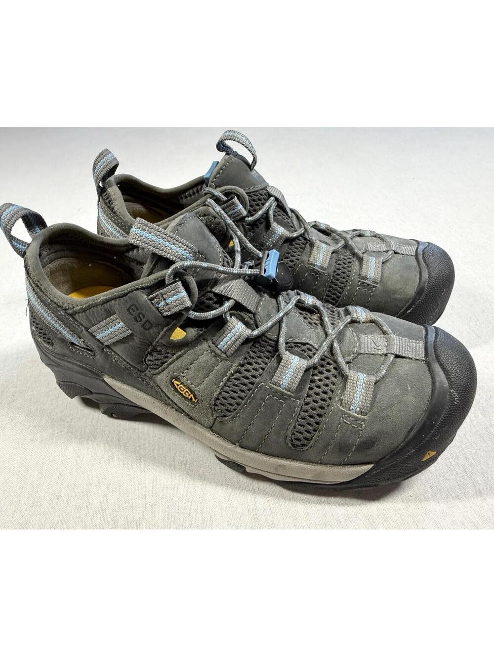 KEEN Atlanta‎ Steel Toe Work Shoes Women Sz 8.5/EU 39 Gray Comfort Walking